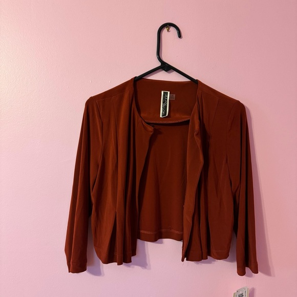 Julian Taylor Burnt Orange Cardigan - Picture 2 of 8